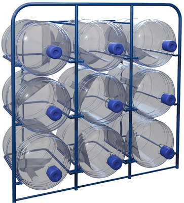 Металлический стеллаж для бутылей с водой СВД-9 