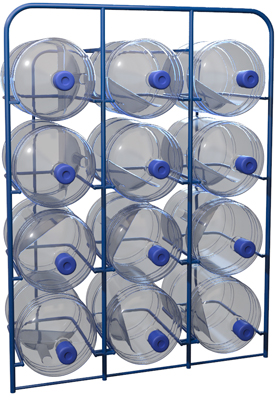 Металлический стеллаж для бутылей с водой СВД-12 