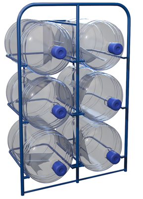 Металлический стеллаж для бутылей с водой СВД-6 