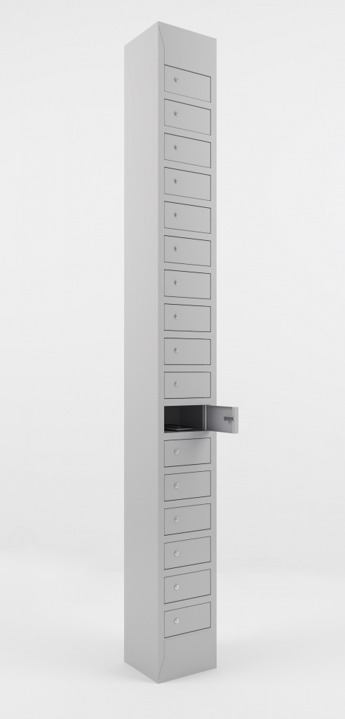 Металлический шкаф для хранения мобильных телефонов "Сотовик-117 L200"